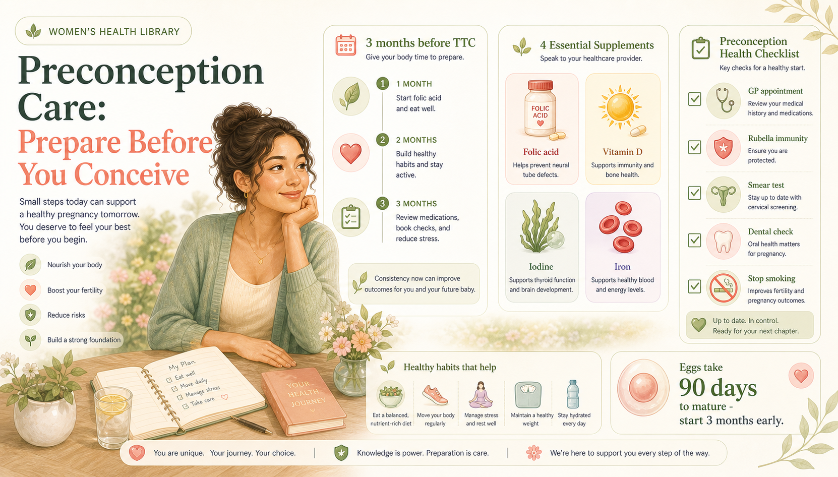 Preconception health — preparing your body before pregnancy